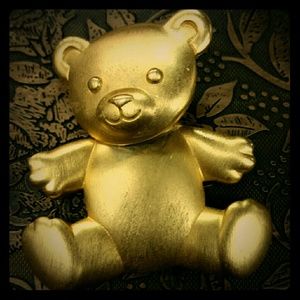 💗VINTAGE💗 JJ Teddy bear pin